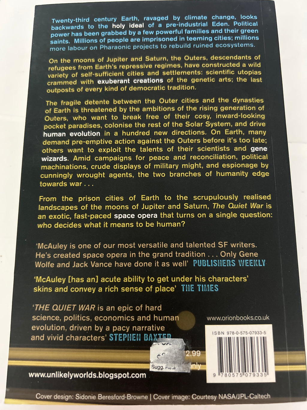 The quiet war - Paul mcauley
