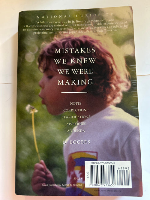 A Heartbreaking work of Staggering Genius - Dave Eggers