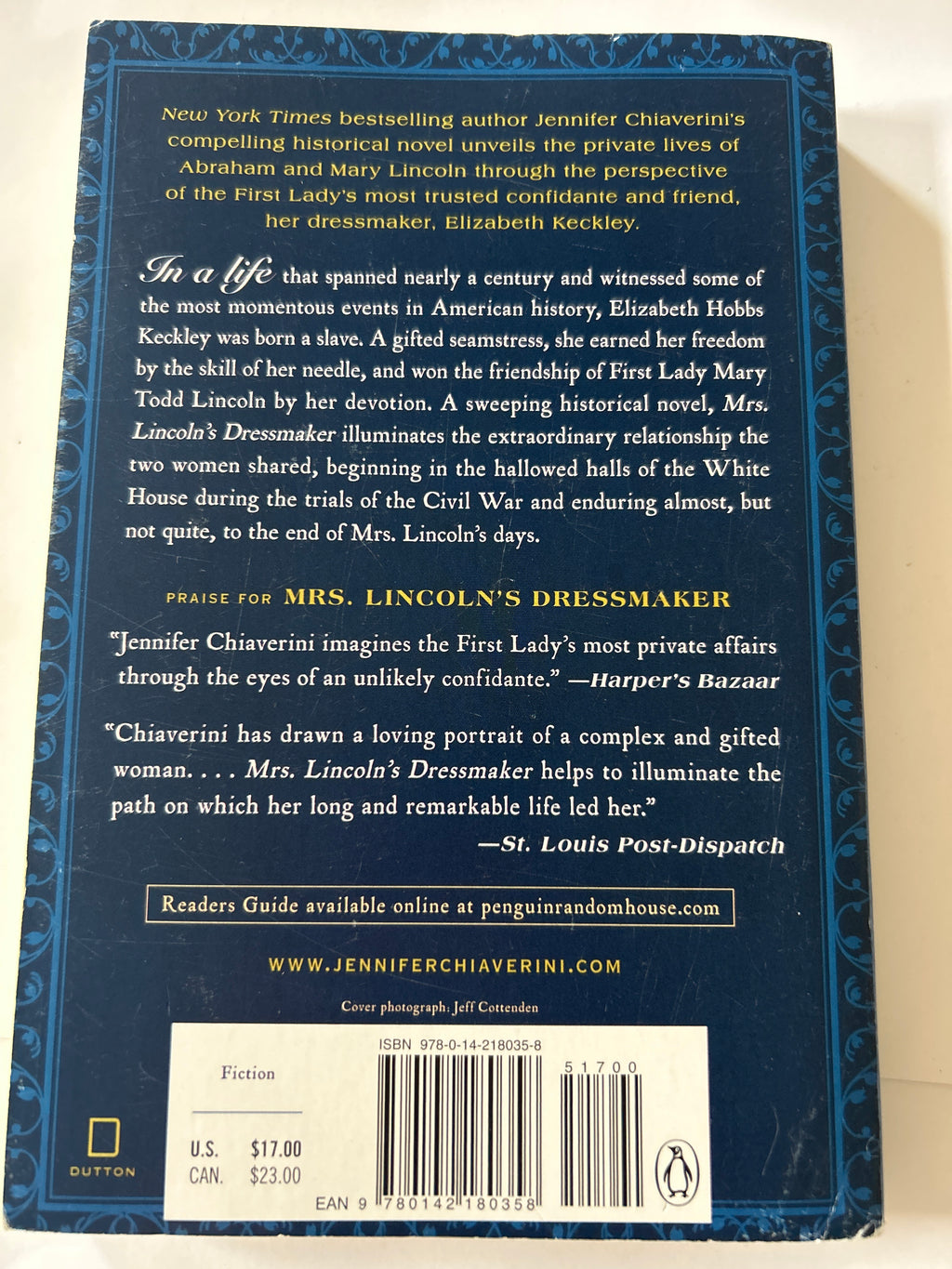Mrs lincolns dressmaker - Jennifer chiaverini