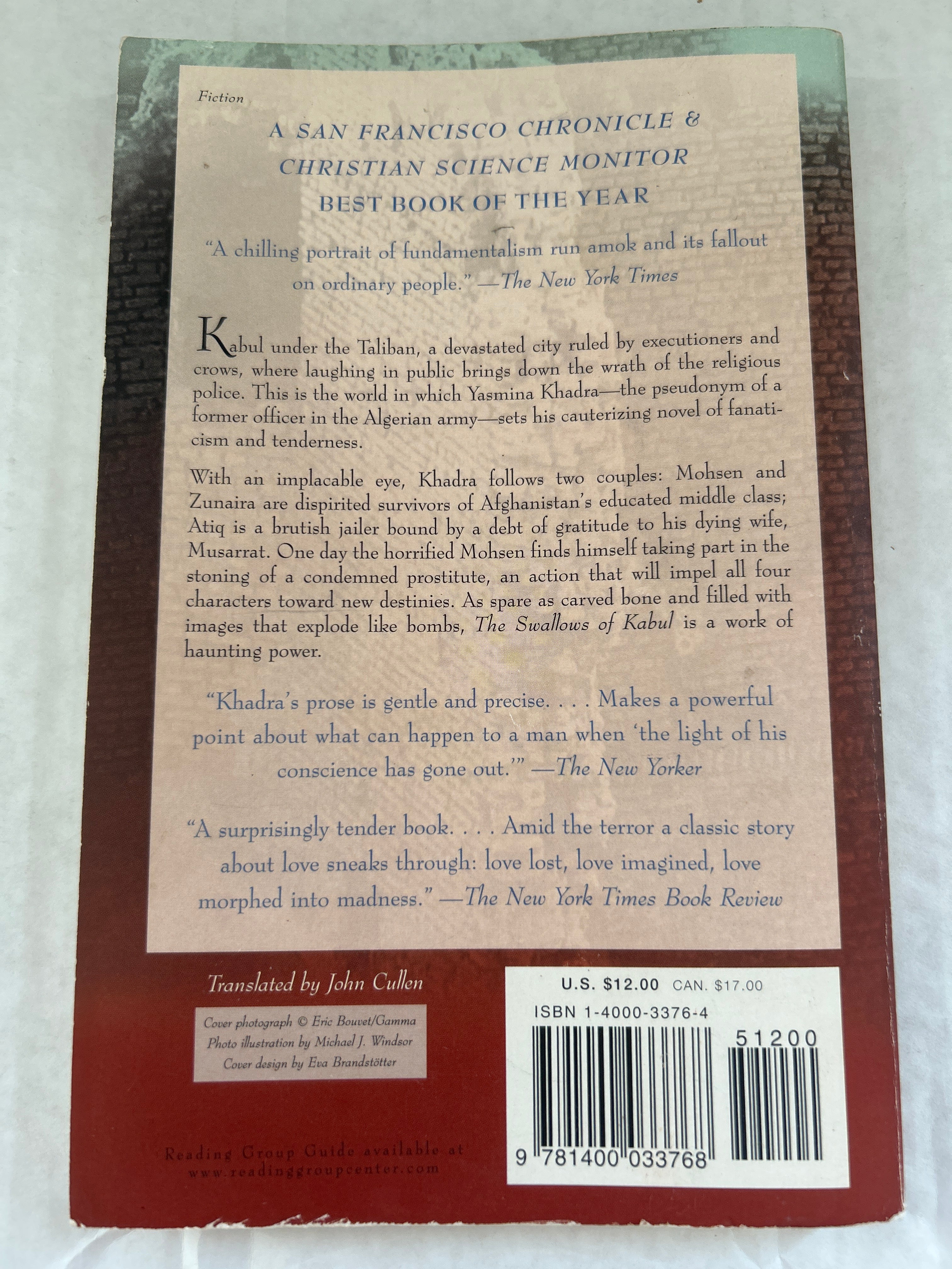 The swallows of Kabul - by Yasmina Khadra