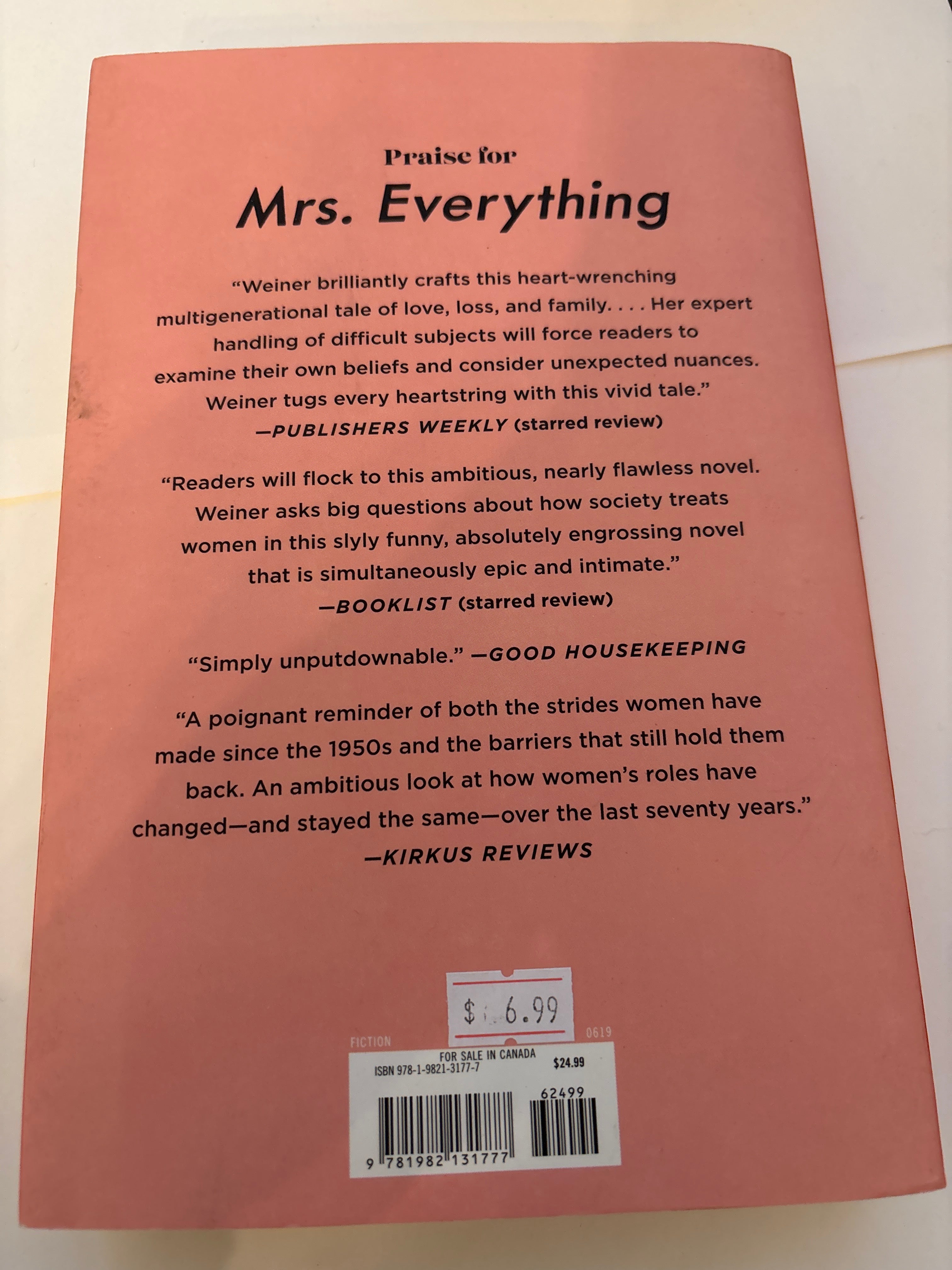 Mrs. Everything - Jennifer Weiner