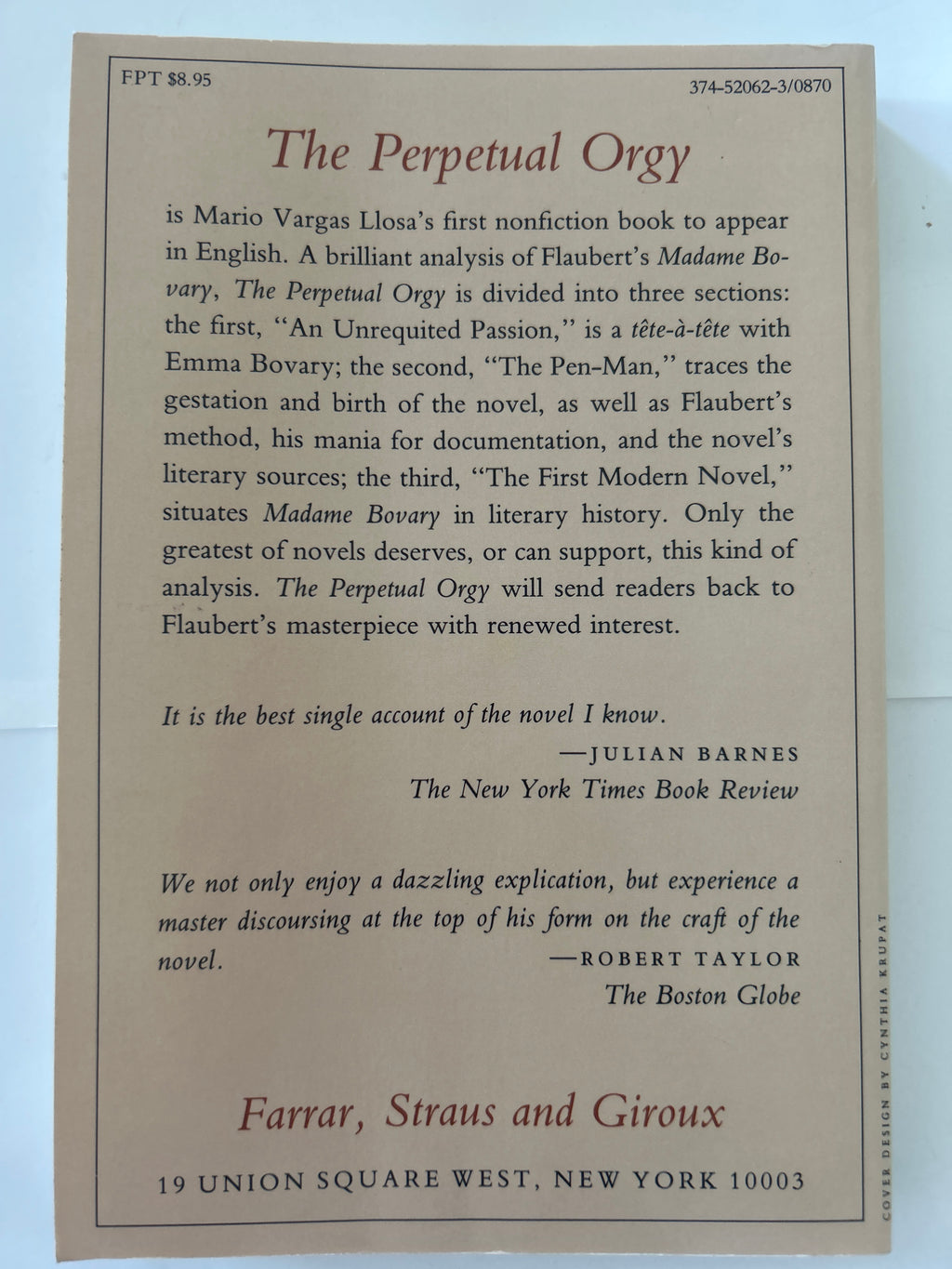 The perpetual orgy - Mario Vargas Llosa