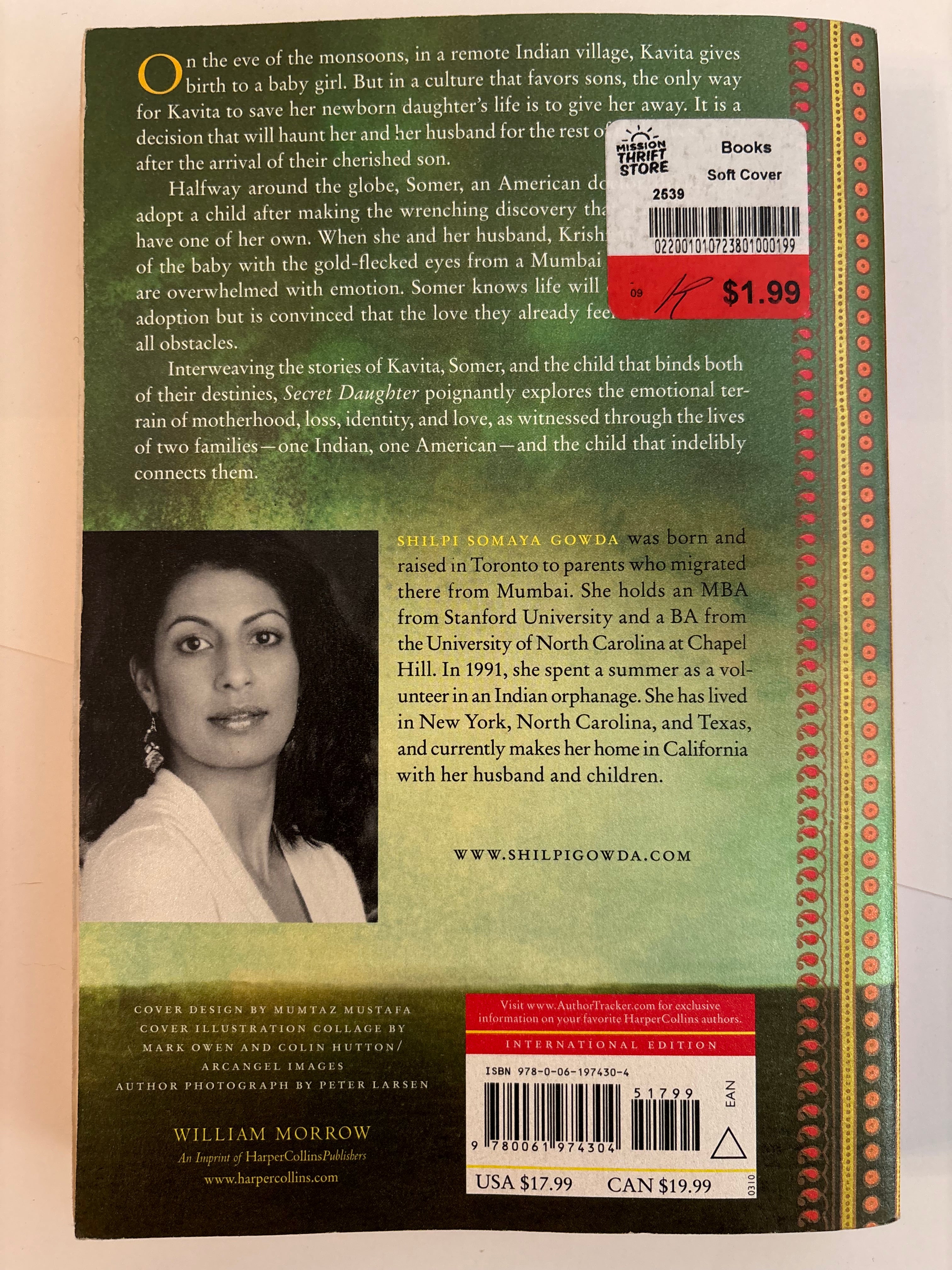 Secret Daughter - Shilpi Somaya Gowda