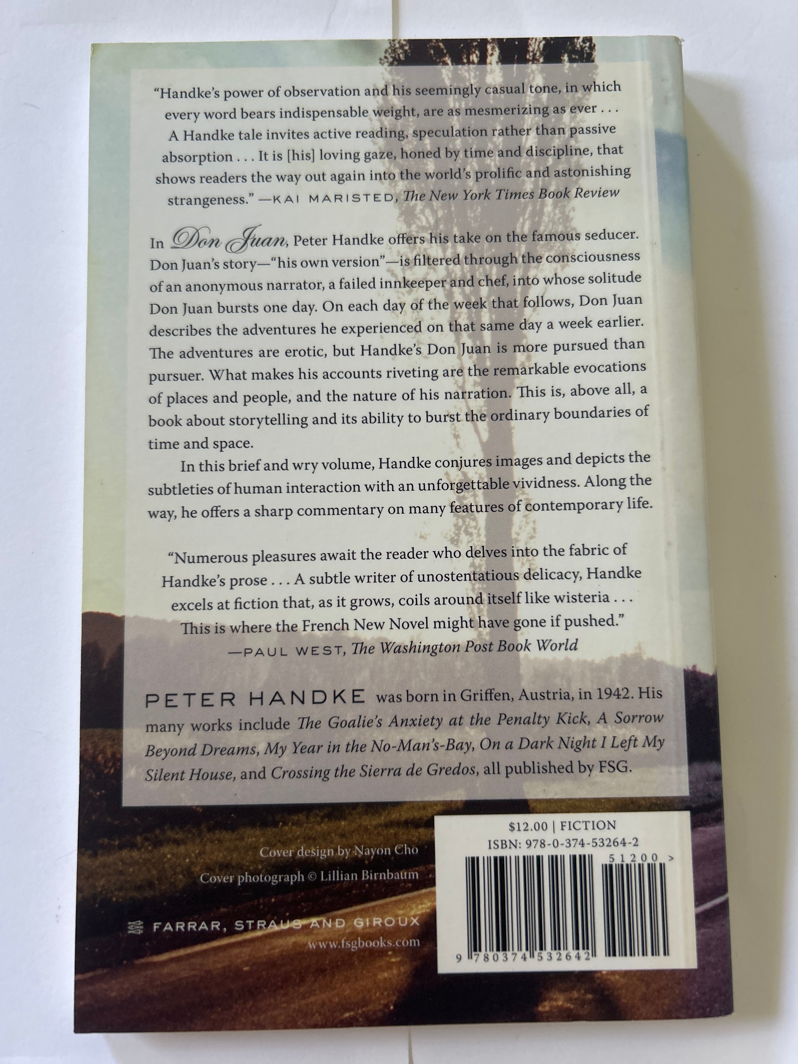 Don Juan his own version - Peter Handke